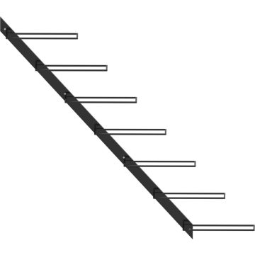 vidaXL Wijnrek voor 7 flessen wandmontage metaal zwart
