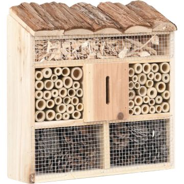 vidaXL Insectenhotel 30x10x30 cm vurenhout