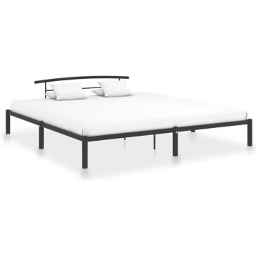 vidaXL Bedframe metaal zwart 180x200 cm