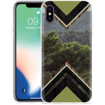 Apple iPhone Xs Max Hoesje Forest wood