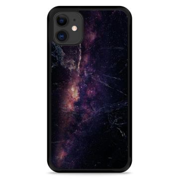 iPhone 11 Hardcase hoesje Black Space Marble - Designed by Cazy