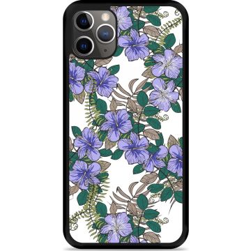 iPhone 11 Pro Max Hardcase hoesje Purple Flowers