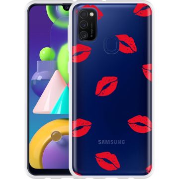 Samsung Galaxy M21 Hoesje Red Kisses - Designed by Cazy