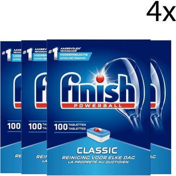 Finish Classic Regular Vaatwastabletten - 100 Stuks x4