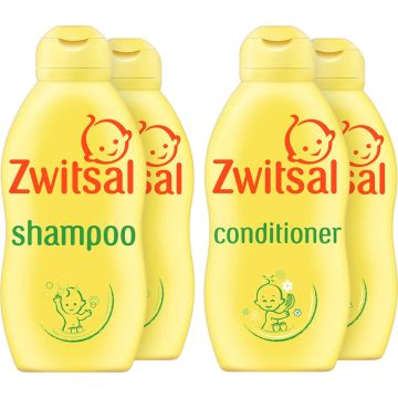 Zwitsal Baby - 2 x Shampoo en 2 x Conditioner - 4 x 200 ml - Voordeelverpakking
