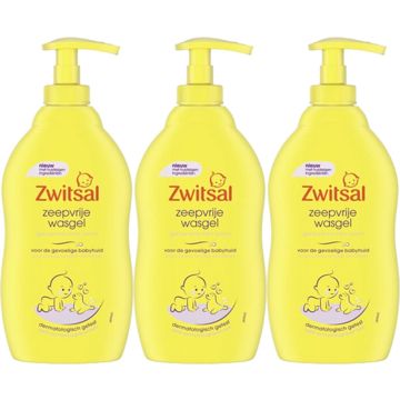 Zwitsal Baby Zeepvrije Wasgel - 3 x 400 ml - Voordeelverpakking