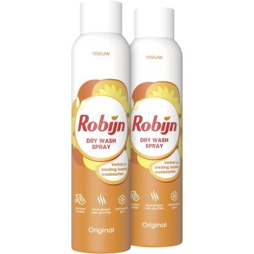 Robijn Original Dry Wash Spray - 2 x 200 ml - Voordeelverpakking