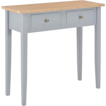Decoratie tafel Hout grijs (Incl Dienblad) / woonkamer tafel/ slaapkamer tafel / salontafel / wandtafel