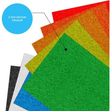 Vilt vellen | Formaat A4 | 8 verschillende kleuren | knutselen voor kinderen