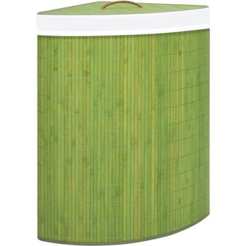 vidaXL Hoekwasmand 60 L bamboe groen