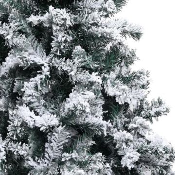 vidaXL Kunstkerstboom met sneeuw 150 cm PVC groen