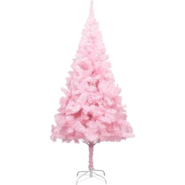 vidaXL Kunstkerstboom met standaard 180 cm PVC roze