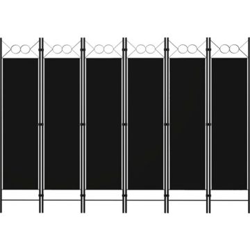 vidaXL Kamerscherm met 6 panelen 240x180 cm zwart