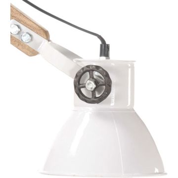 vidaXL Wandlamp industrieel rond E27 wit