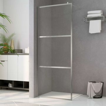 vidaXL Inloopdouchewand transparant 90x195 cm ESG-glas