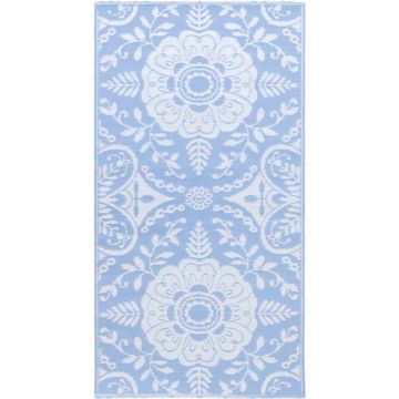 vidaXL Buitenkleed 80x150 cm PP babyblauw