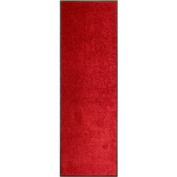 vidaXL Deurmat wasbaar 60x180 cm rood