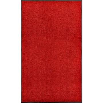 vidaXL Deurmat wasbaar 90x150 cm rood