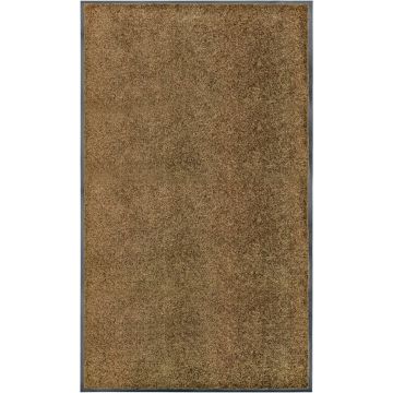 vidaXL Deurmat wasbaar 90x150 cm bruin