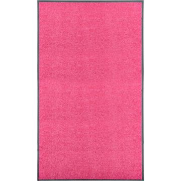 vidaXL Deurmat wasbaar 90x150 cm roze