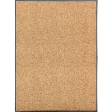 vidaXL Deurmat wasbaar 90x120 cm crème