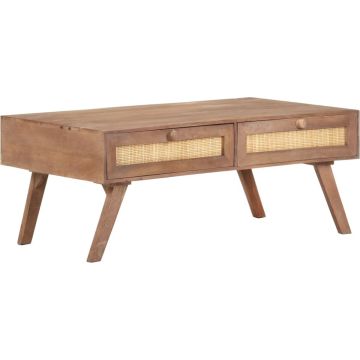 vidaXL Salontafel 100x60x40 cm massief mangohout