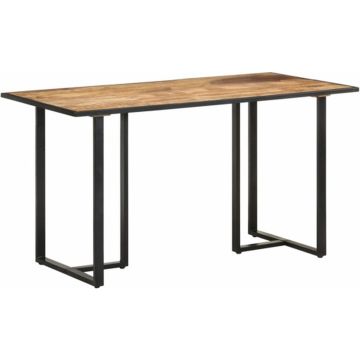 vidaXL Eettafel 140 cm ruw mangohout