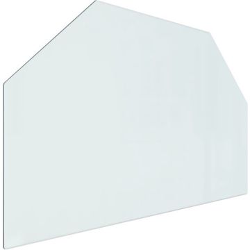 vidaXL Glasplaat openhaard zeshoekig 80x50 cm