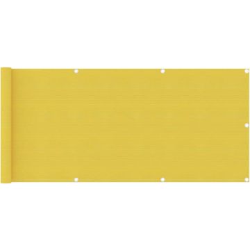 vidaXL Balkonscherm 75x400 cm HDPE geel