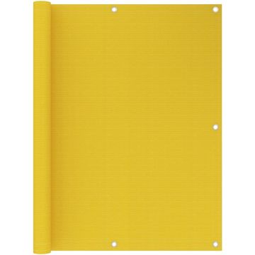vidaXL Balkonscherm 120x400 cm HDPE geel