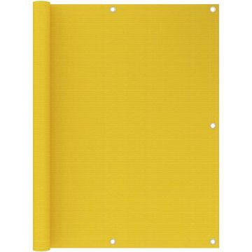vidaXL Balkonscherm 120x500 cm HDPE geel