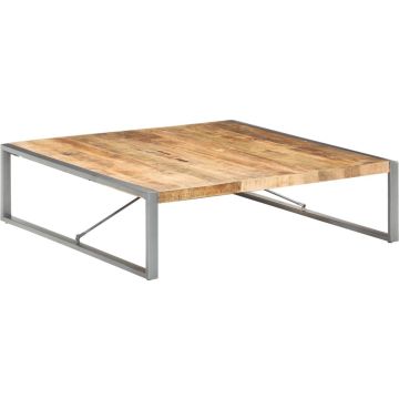 vidaXL Salontafel 140x140x40 cm ruw mangohout