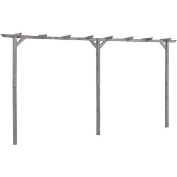 vidaXL Pergola 400x40x205 cm geïmpregneerd grenenhout grijs