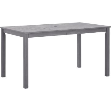 vidaXL Tuintafel 140x80x74 cm massief acaciahout greywash