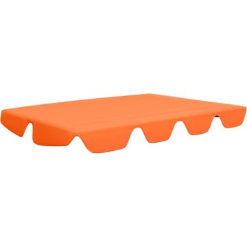 vidaXL Vervangingsluifel voor schommelbank 188/168x110/145 cm oranje