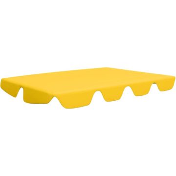 vidaXL Vervangingsluifel voor schommelbank 150/130x70/105 cm geel