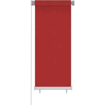 vidaXL Rolgordijn voor buiten 60x140 cm HDPE rood