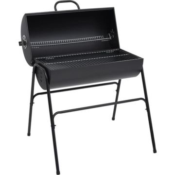 vidaXL Barbecuevat met 2 kookroosters 80x95x90 cm staal zwart