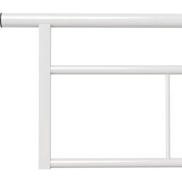 vidaXL Bedframe metaal wit 90x200 cm