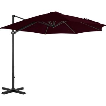 vidaXL Zweefparasol met aluminium paal 300 cm rood