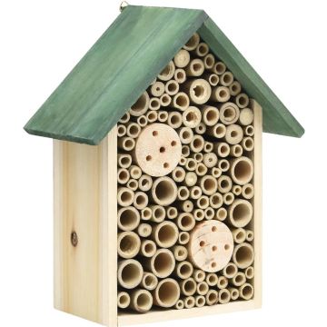 vidaXL Insectenhotels 2 st 23x14x29 cm massief vurenhout