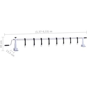 vidaXL Zwembadhoesroller met kunststof frame