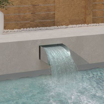 vidaXL Waterval 30x34x14 cm roestvrij staal 304