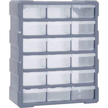 vidaXL Organiser met 18 medium lades 38x16x47 cm