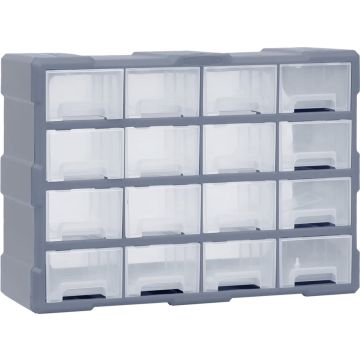 vidaXL Organiser met 16 medium lades 52x16x37 cm