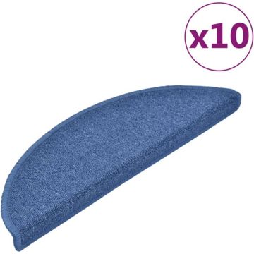 vidaXL Trapmatten 10 st 56x17x3 cm blauw