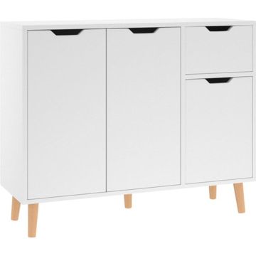 vidaXL Dressoir 90x30x72 cm spaanplaat wit