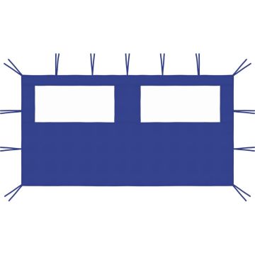 vidaXL Prieelzijwand met ramen 4x2 m blauw