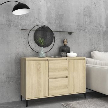 vidaXL Dressoir 104x35x70 cm spaanplaat sonoma eikenkleurig