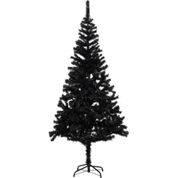 vidaXL Kunstkerstboom met standaard 240 cm PVC zwart